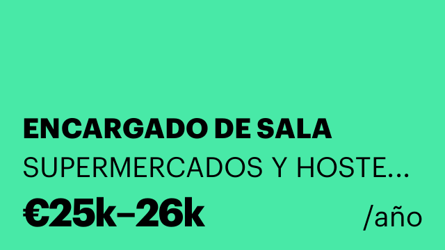 ENCARGADO DE SALA
