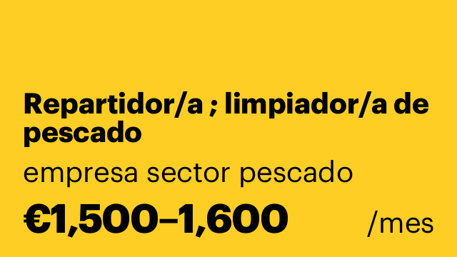 Repartidor/a ; limpiador/a de pescado