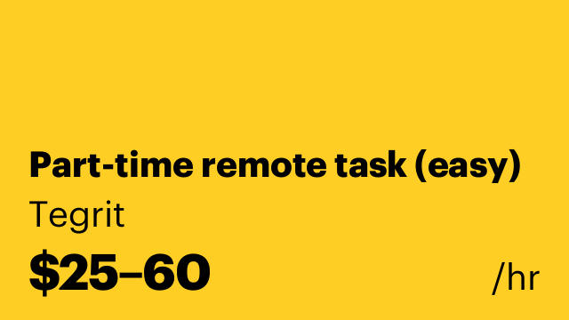 Part-time remote task (easy)