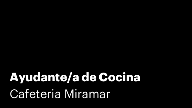 Ayudante/a de Cocina