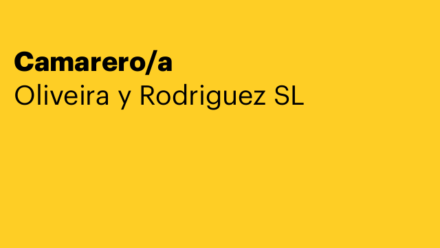 Camarero/a