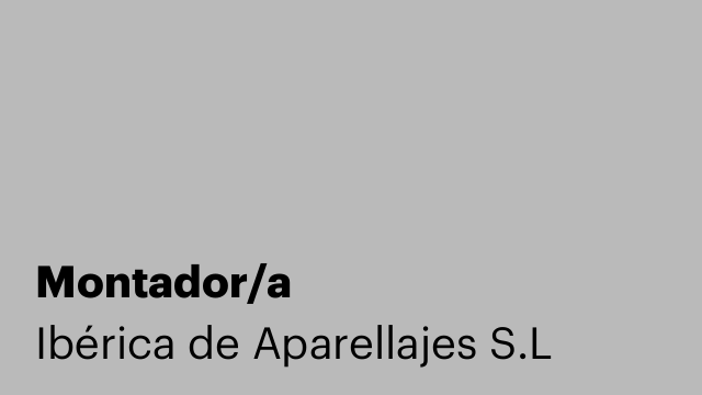 Montador/a