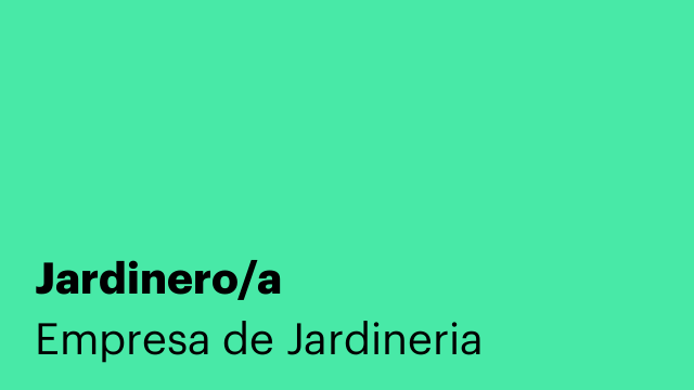 Jardinero/a