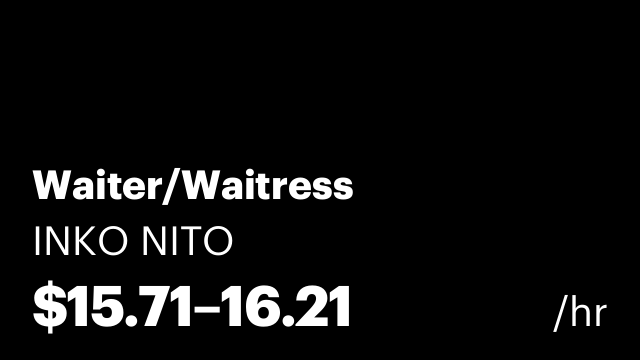 Waiter/Waitress