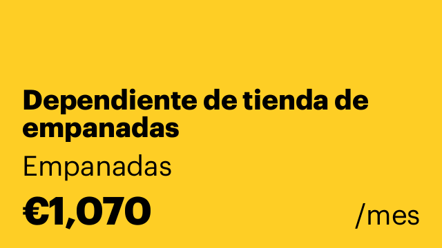 Dependiente de tienda de empanadas