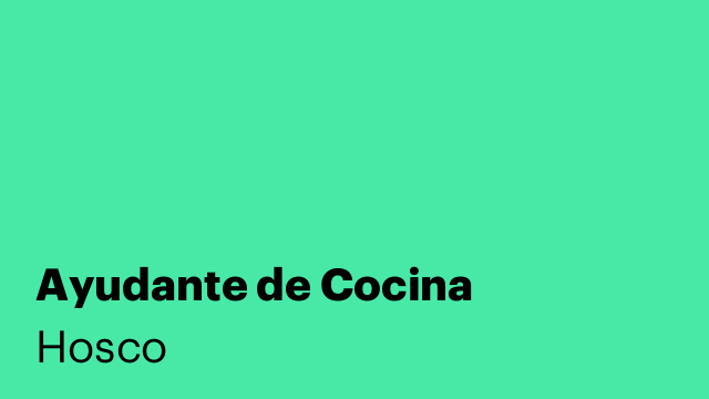 Ayudante de Cocina