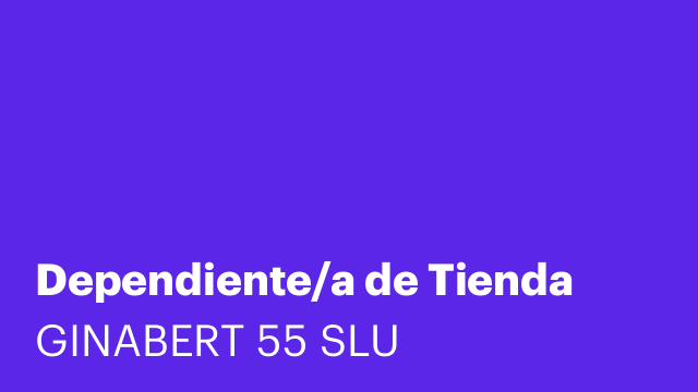 Dependiente/a de Tienda