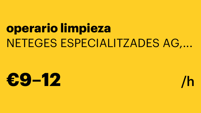 operario limpieza