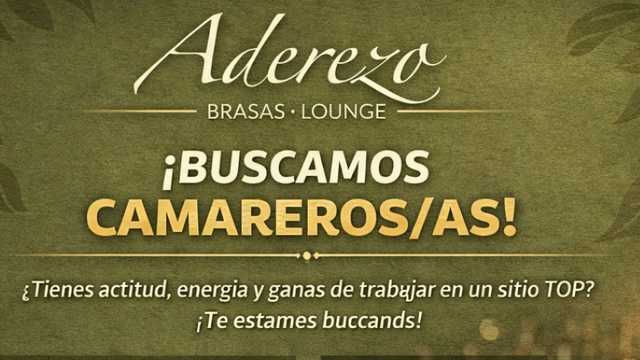 Camarero/a de Sala/Terraza incorporación inmediata