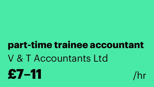 part-time trainee accountant