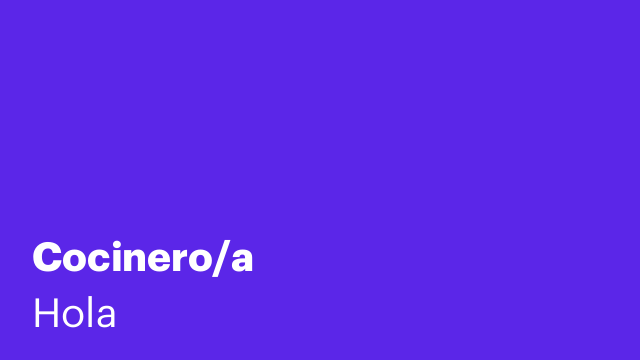 Cocinero/a