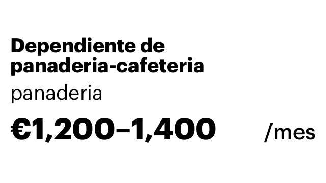 Dependiente de panaderia-cafeteria