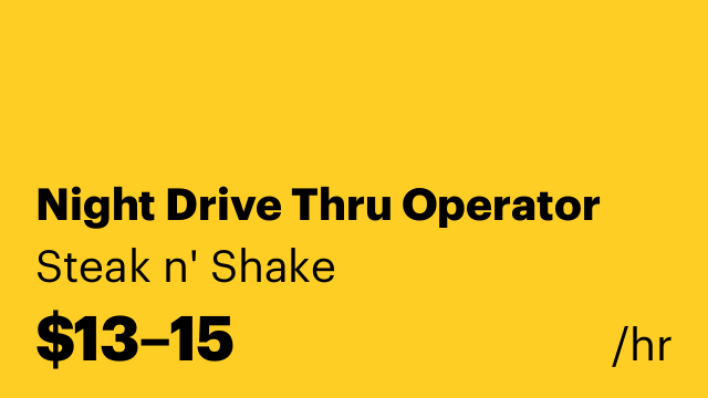 Night Drive Thru Operator