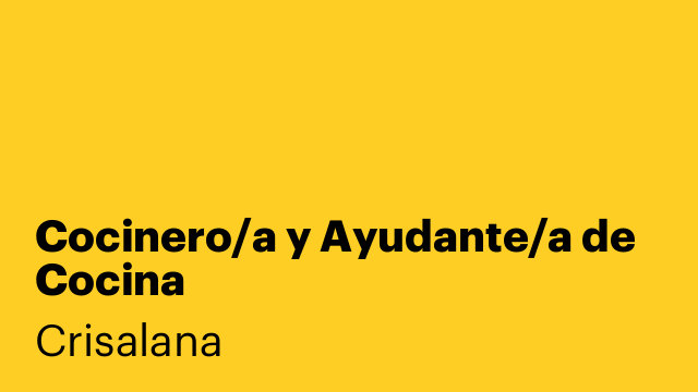 Cocinero/a y Ayudante/a de Cocina