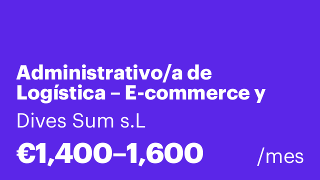 Administrativo/a de Logística – E-commerce y Amazon