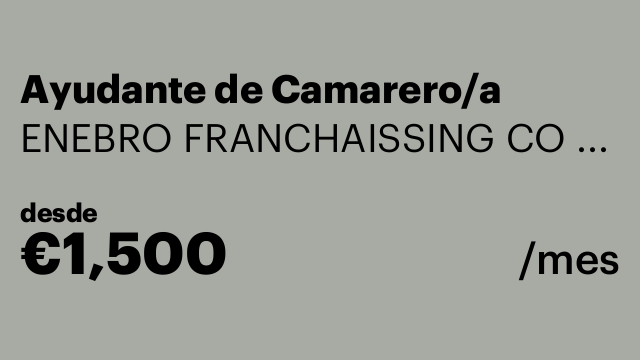 Ayudante de Camarero/a