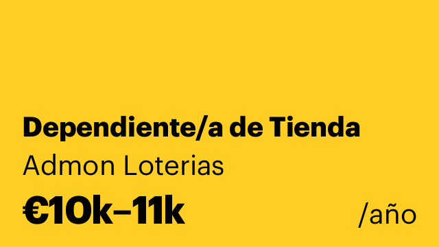 Dependiente/a de Tienda