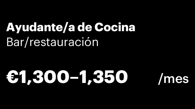 Ayudante/a de Cocina