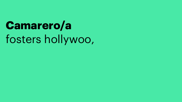 Camarero/a