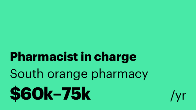 Pharmacist in charge
