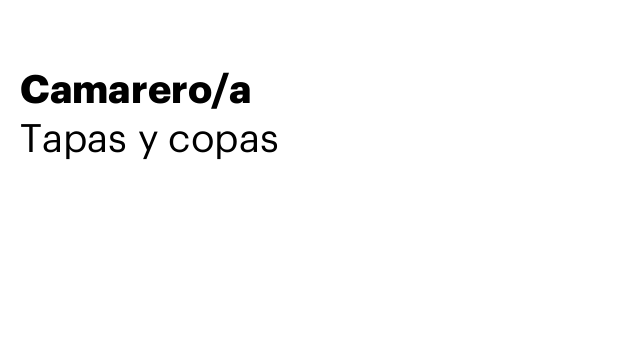 Camarero/a