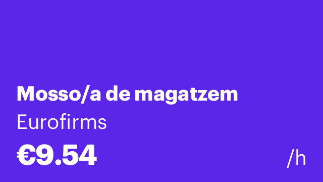 Mosso/a de magatzem