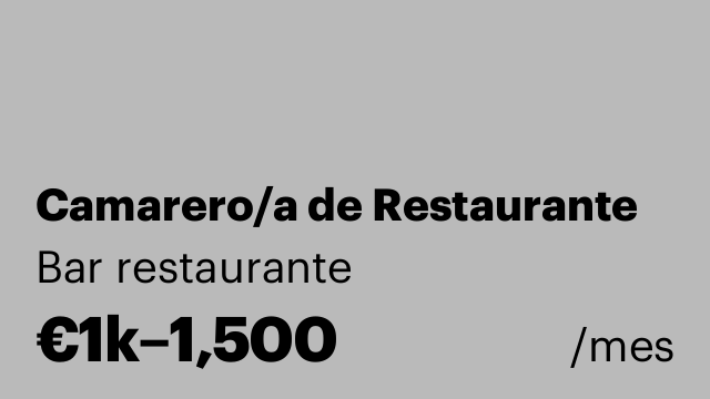 Camarero/a de Restaurante