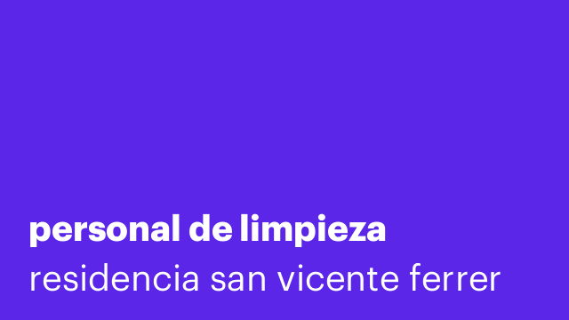 personal de limpieza
