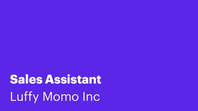 Sales Assistant
