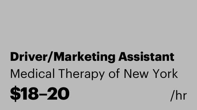 Driver/Marketing Assistant