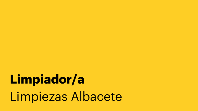 Limpiador/a