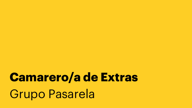 Camarero/a de Extras
