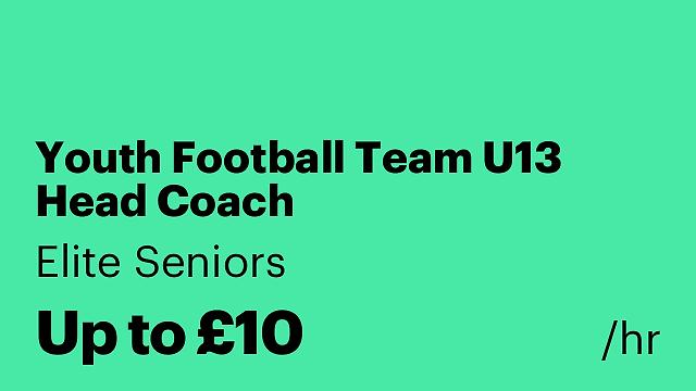Youth Football Team U13 Head Coach