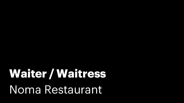 Waiter / Waitress