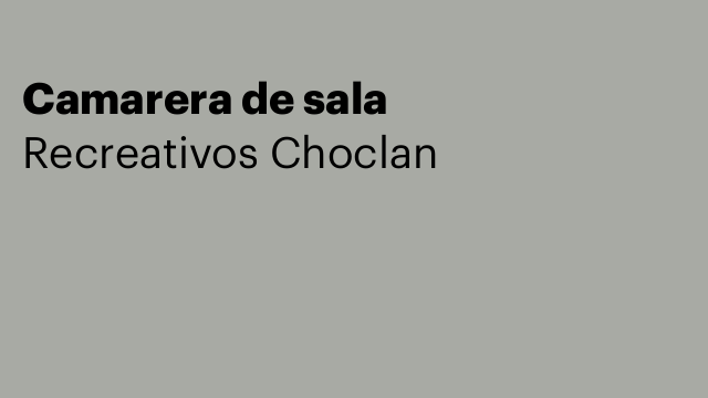 Camarera de sala