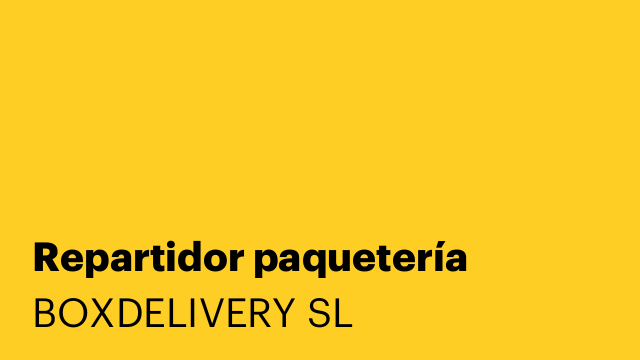Repartidor paquetería