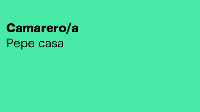 Camarero/a