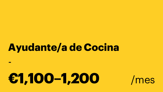 Ayudante/a de Cocina