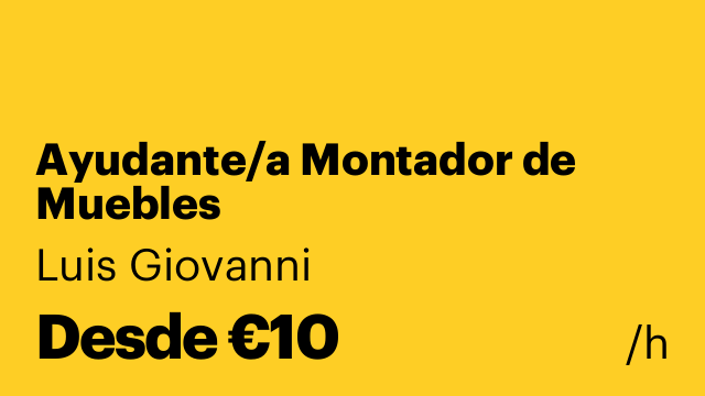 Ayudante/a Montador de Muebles