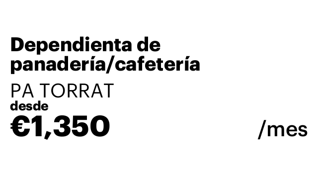 Dependienta de panadería/cafetería