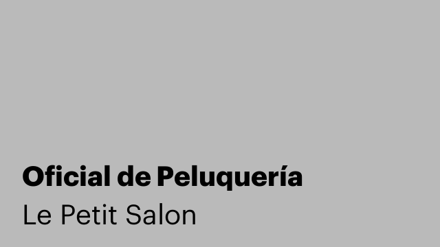 Oficial de Peluquería