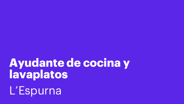 Ayudante de cocina y lavaplatos