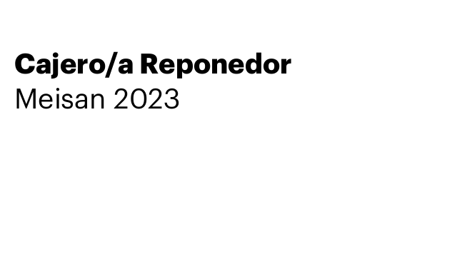Cajero/a Reponedor