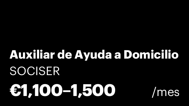 Auxiliar de Ayuda a Domicilio