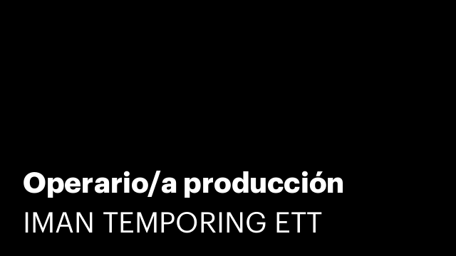 Operario/a producción