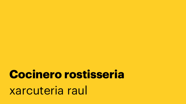 Cocinero rostisseria