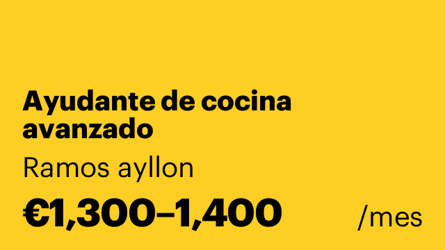 Ayudante de cocina avanzado