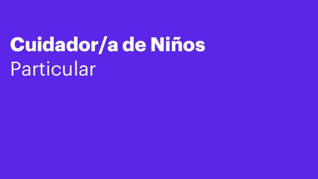 Cuidador/a de Niños