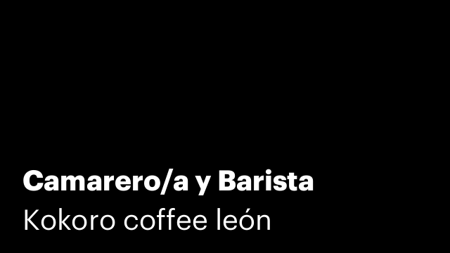 Camarero/a y Barista
