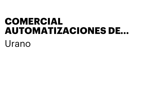 COMERCIAL AUTOMATIZACIONES DE INTELIGENCIA ARTIFICIAL